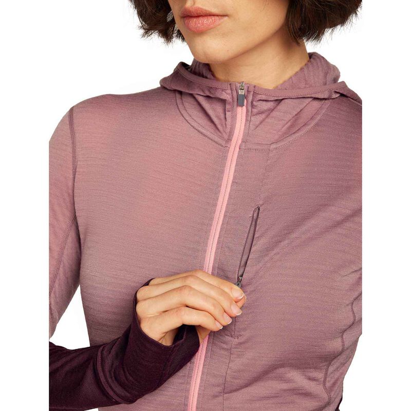 Icebreaker W Merino Blend 200 RealFleece Descender LS Zip Hoodie image number 3